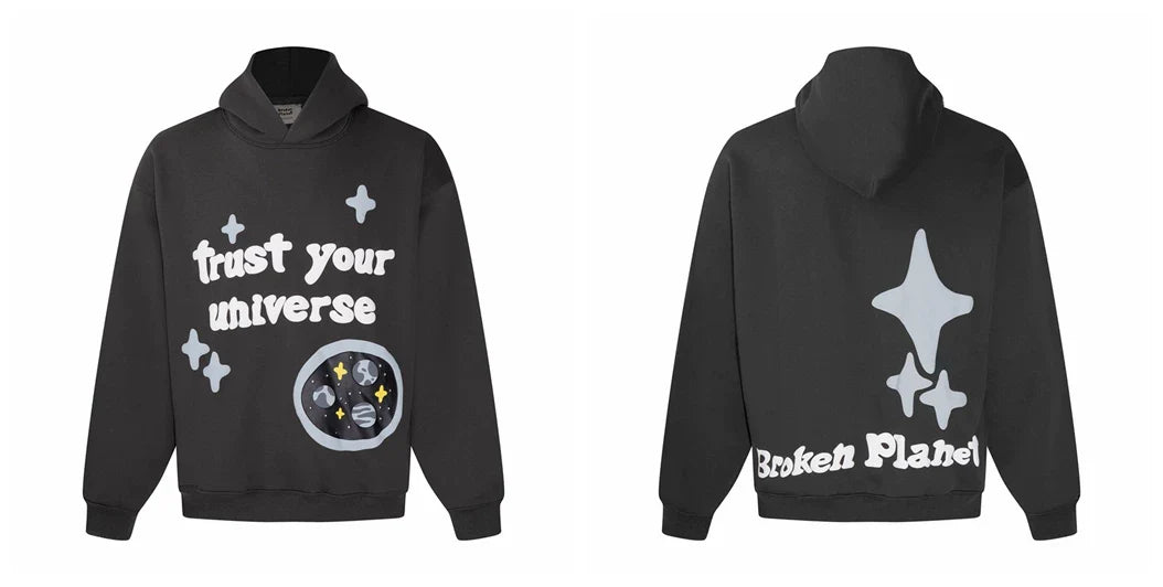 Broken Planet Trust Your Universe Black Oversized Hoodie