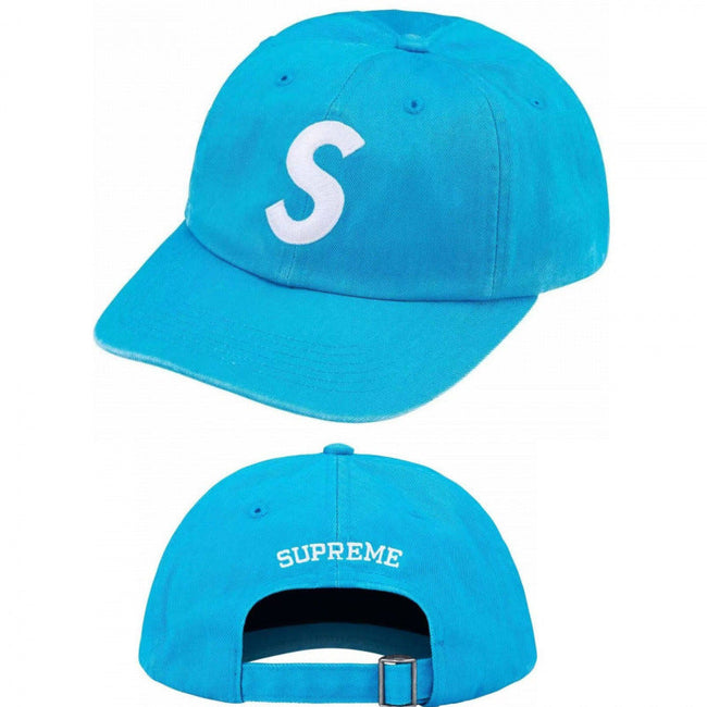 Supreme Bright Blue S Logo 6-Panel Dad Hat Hover Image