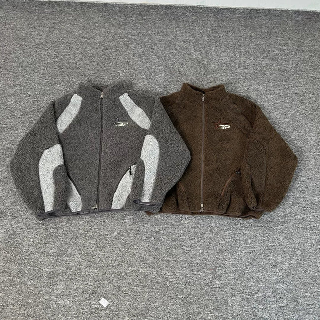 Broken Planet Sherpa Fleece Zip Jacket with Back Bag - 2 Colors Available Main Image