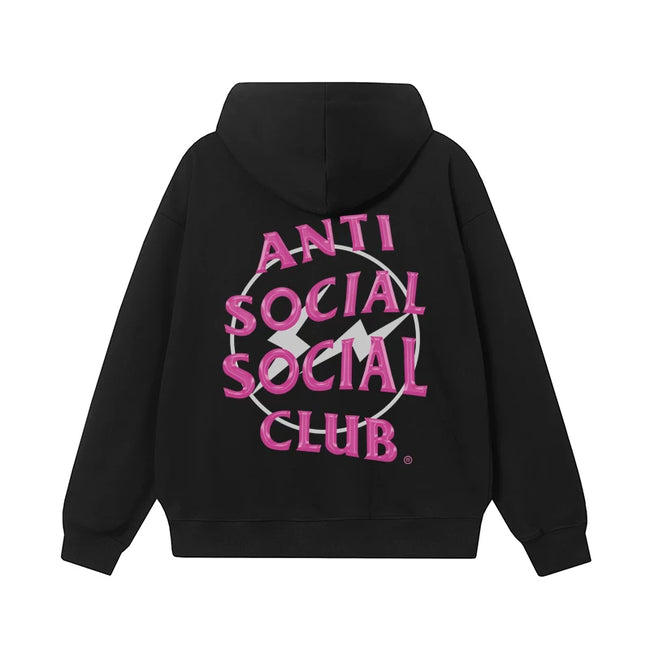 ANTI SOCIAL SOCIAL CLUB ASSC Basic Reflective Chinese Loong Print Autumn Winter Hoodie (12) Hover Image