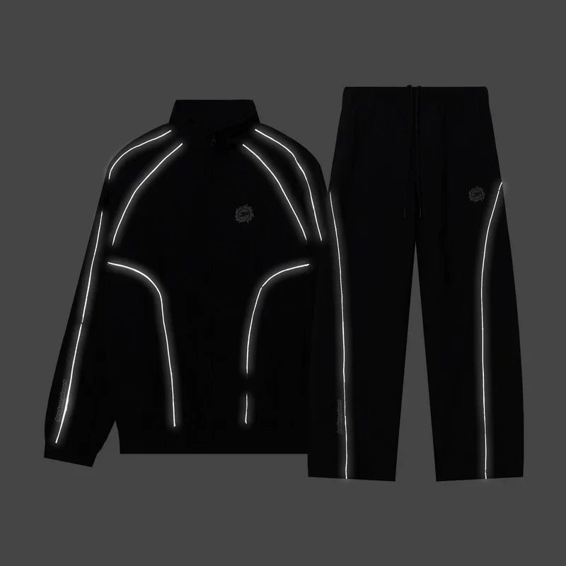 Broken Planet 3M Reflective Tracksuit Set - Black