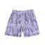 Purple, Grey, and Neon Green Abstract Animal Print Athletic Shorts