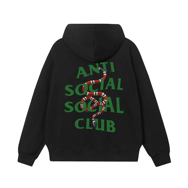 ANTI SOCIAL SOCIAL CLUB ASSC Basic Reflective Chinese Loong Print Autumn Winter Hoodie (32) Hover Image
