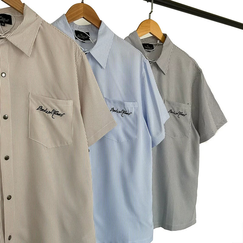 Broken Planet Stripe Short Sleeve Shirt - 3 Colors Available