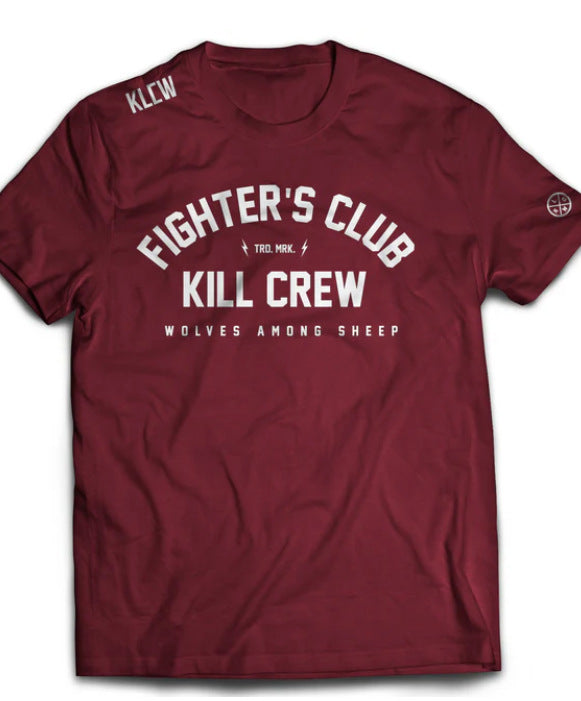 Killcrew Fighter's Club Graphic Maroon T-Shirt Hover Image