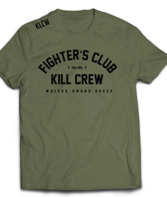 Killcrew Fighter's Club Graphic Olive Green T-Shirt Hover Image