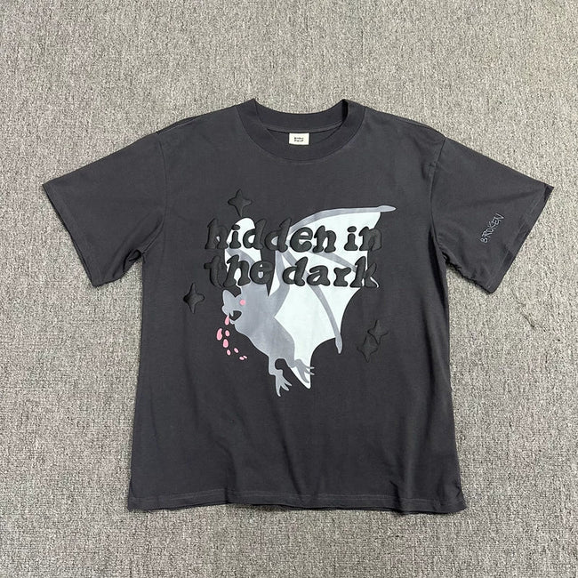 Broken Planet Hidden In The Dark Graphic T-Shirt - Charcoal Grey Hover Image