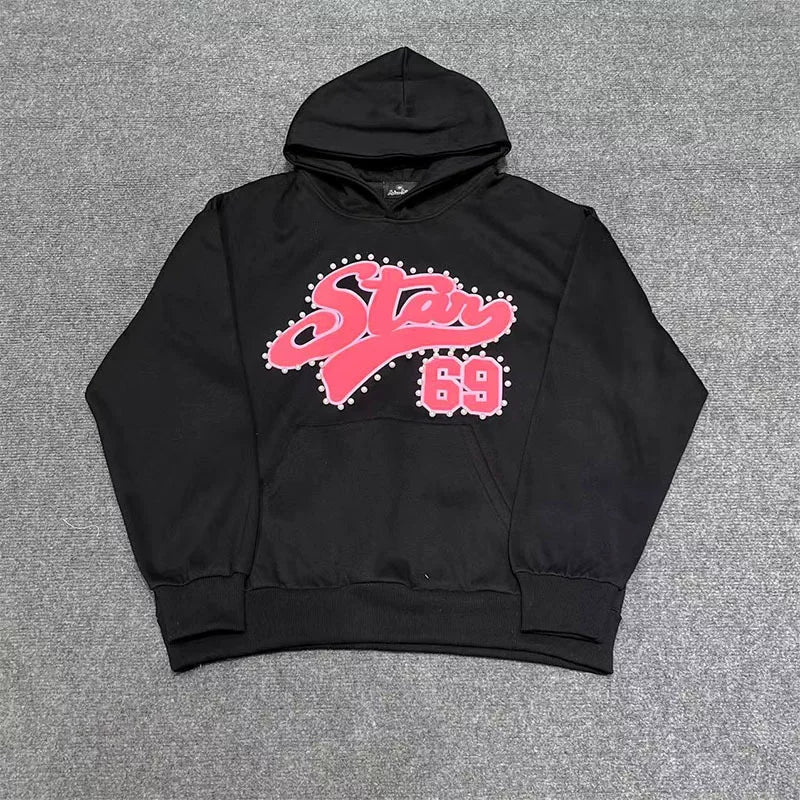 Broken Planet Star 69 Pearl Detail Graphic Hoodie (3 Colors)