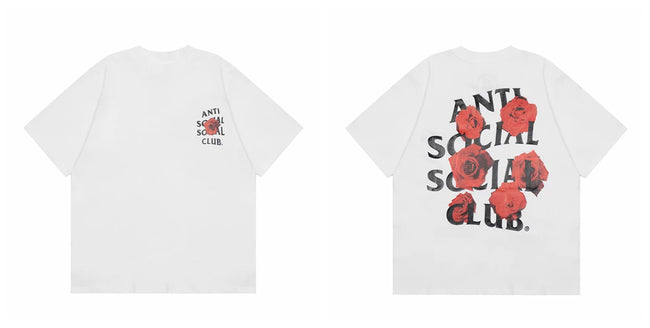 ASSC short sleeved American high street hip-hop fashion brand summer unisex loose cotton casual couple letter T-shirt (30) Hover Image