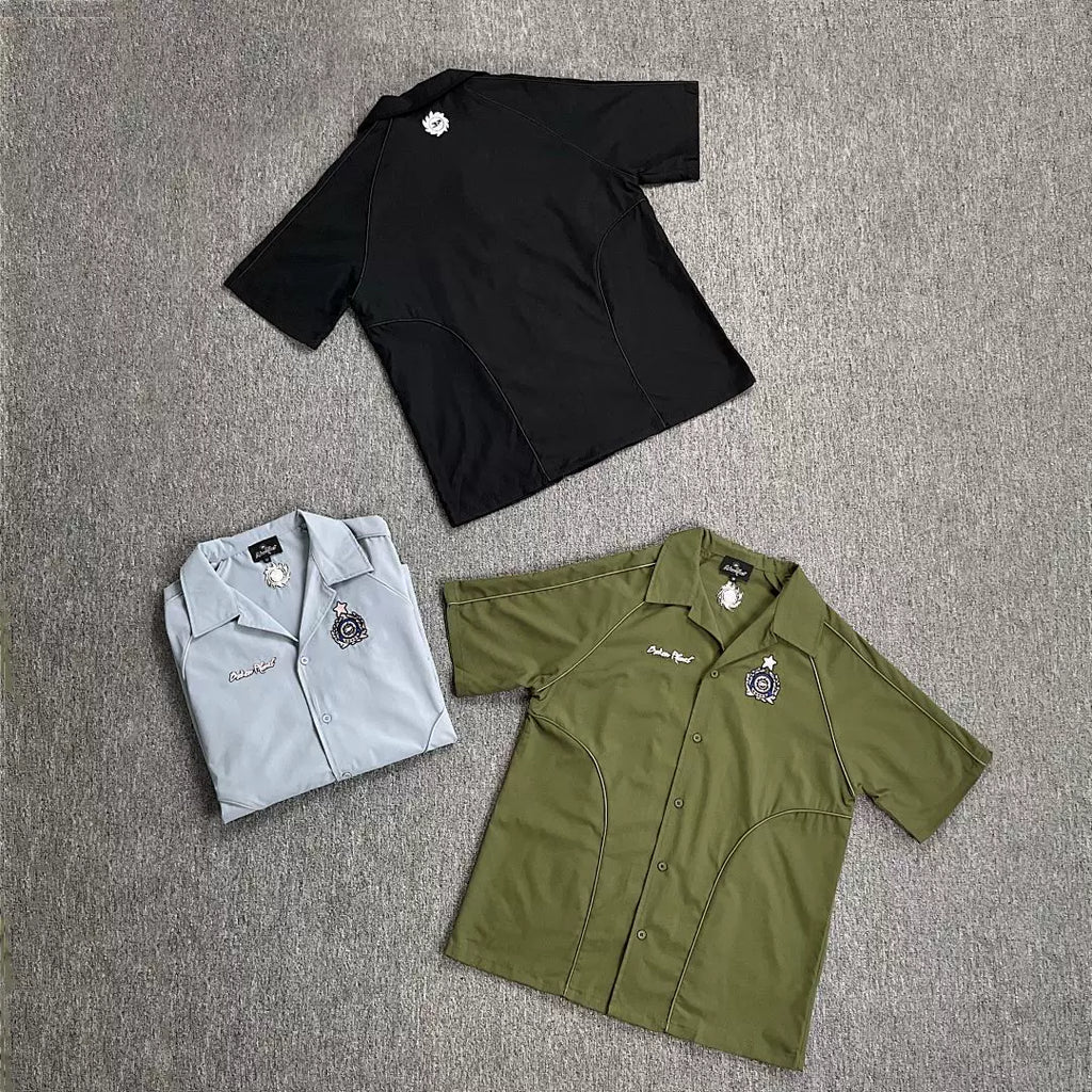 Broken Planet Contrast Stitch Camp Collar Shirt‑3 Colors
