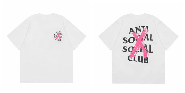 ASSC short sleeved American high street hip-hop fashion brand summer unisex loose cotton casual couple letter T-shirt (37) Hover Image