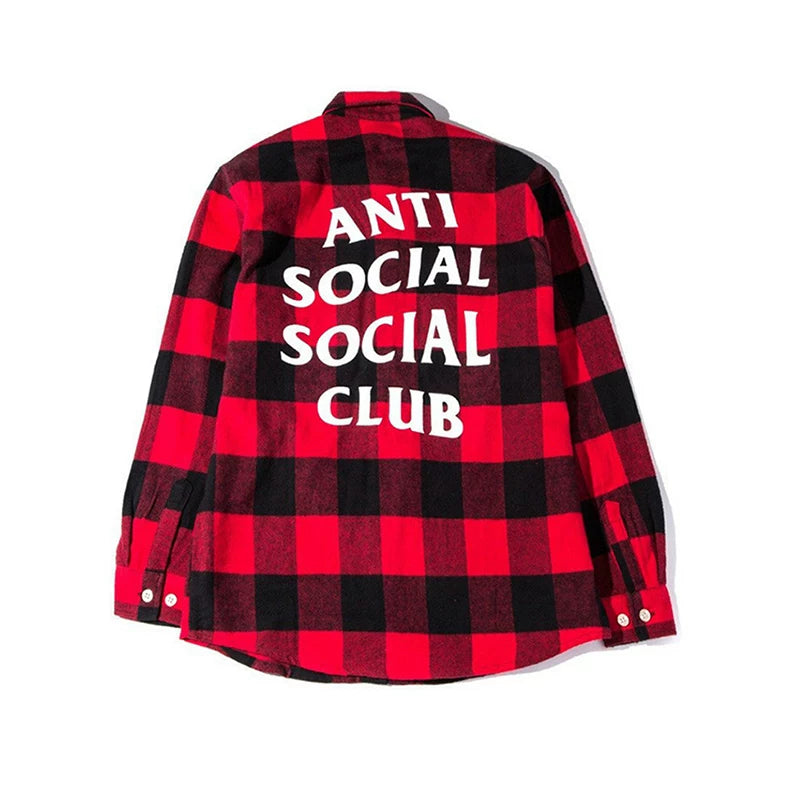 GX ASSC anti shirt tie dye social loose club plaid jacket design niche layering shirt trend (1)