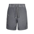 Thug Club Grey Vintage Washed Raw Seam Sweat Shorts, Unisex