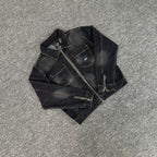 Broken Planet Flame BP Logo Washed Zip Denim Jacket