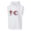 Thug Club White Distressed Sleeveless Hooded Vest, Unisex