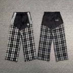 Broken Planet Plaid Patchwork Wide Leg Pants‑2 Colors