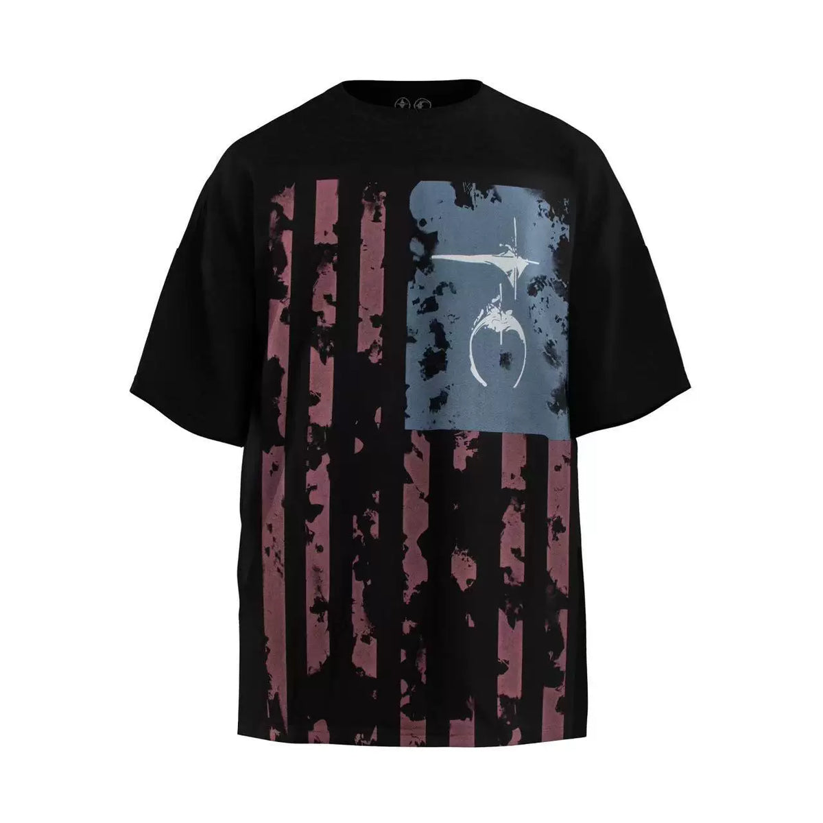 Thug Club Distressed Flag Print Oversized T-Shirt, Unisex