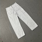 Broken Planet Washed Double Knee Wide Leg Jeans - Light Grey