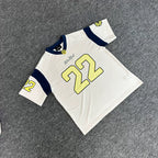 Broken Planet #22 Color Block Mesh Baseball Jersey - White Navy