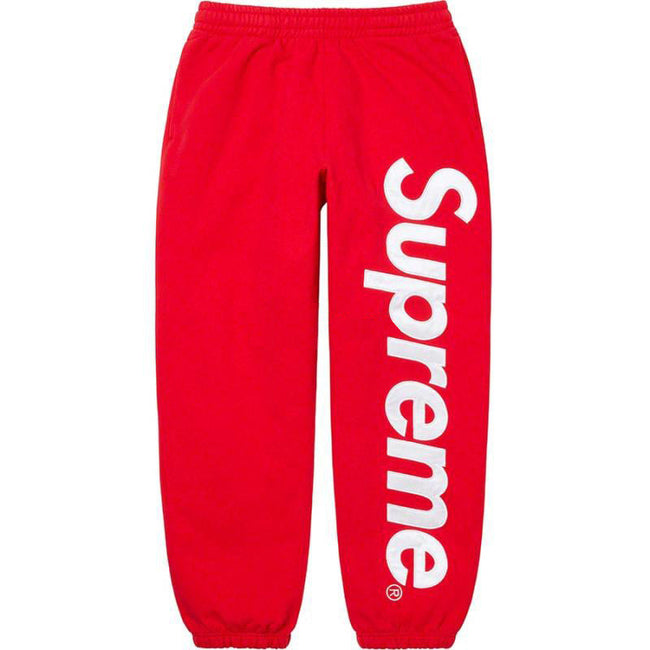 Supreme Vertical Logo Sweatpants – Red / White Hover Image