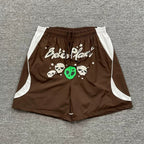 Broken Planet Alien Skull Graphic Color Block Nylon Shorts - 4 Colors Available