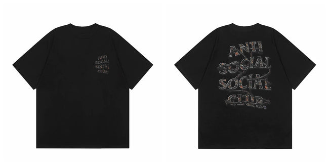 ASSC short sleeved American high street hip-hop fashion brand summer unisex loose cotton casual couple letter T-shirt (27) Hover Image