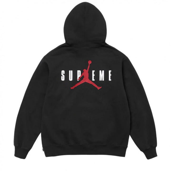 Supreme x Jordan Jumpman Hooded Sweatshirt - Black Hover Image
