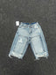 Thug Club Light Wash Distressed Denim Jorts, Y2K Baggy Multi Pocket Shorts