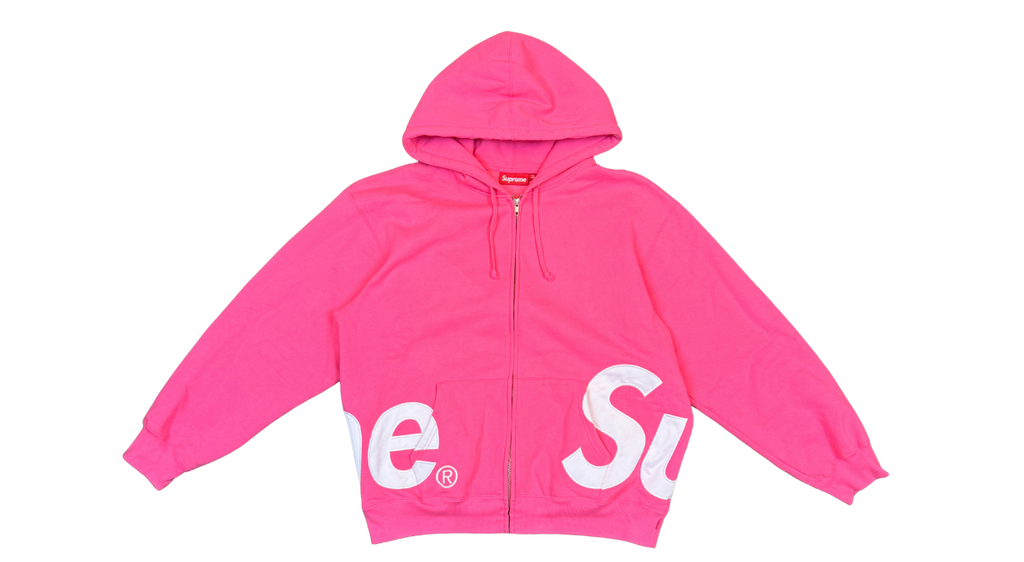 Supreme Big Logo Zip Up Hooded Sweatshirt Magenta (P)