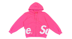 Supreme Big Logo Zip Up Hooded Sweatshirt Magenta (P)