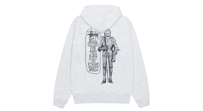 Stussy Well Suited Zip Hoodie Ash Heather Hover Image