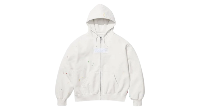 Supreme MM6 Maison Margiela Box Logo Zip Up White Hover Image