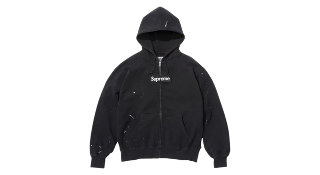 Supreme MM6 Maison Margiela Box Logo Zip Up Black Hover Image