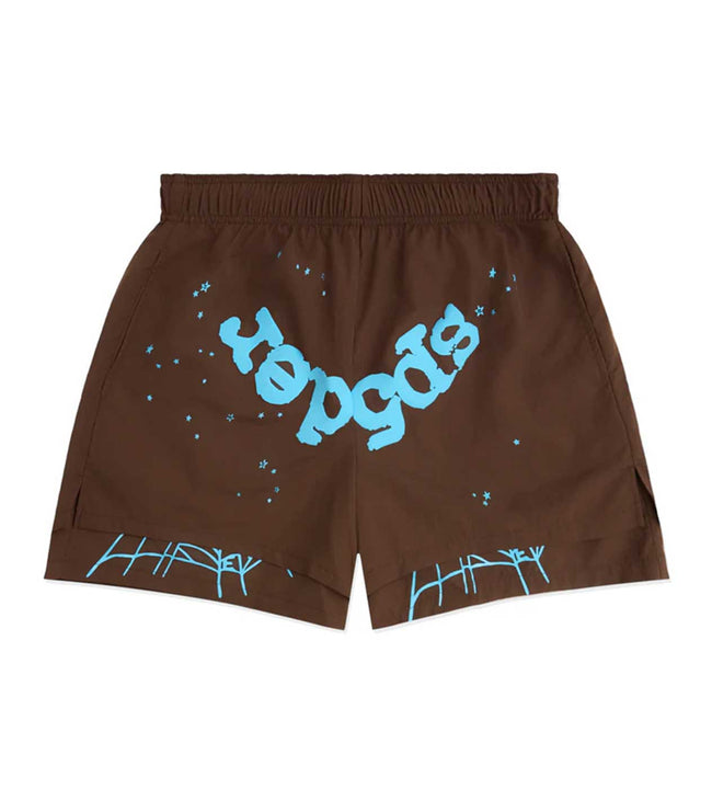 Sp5der Brown OG Web Double Layer Short Hover Image