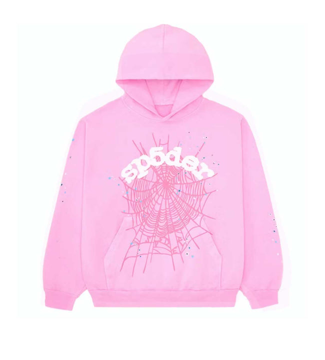 Sp5der OG Web Pink Hoodie Hover Image