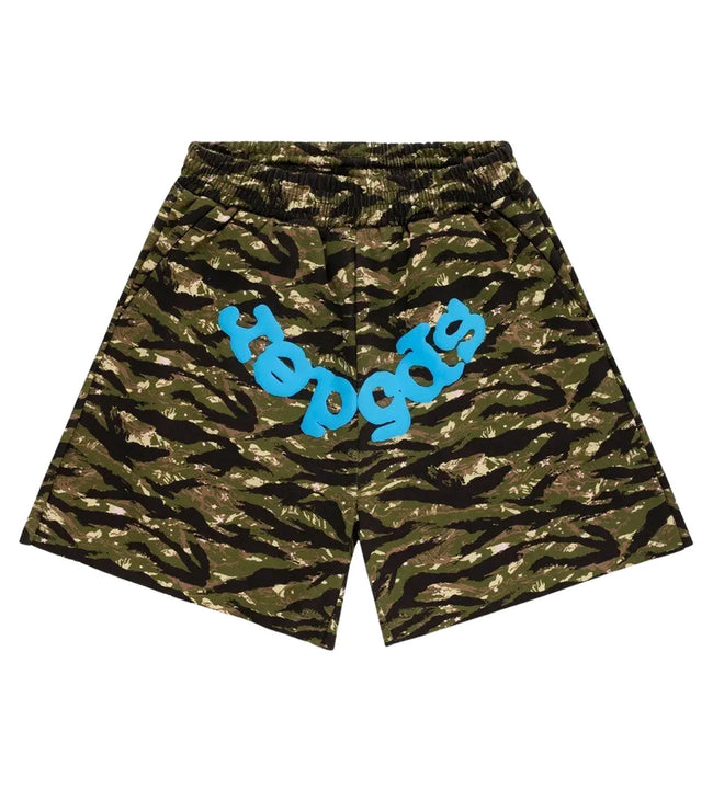 Sp5der OG Web Tiger Camo Sweatshorts Hover Image
