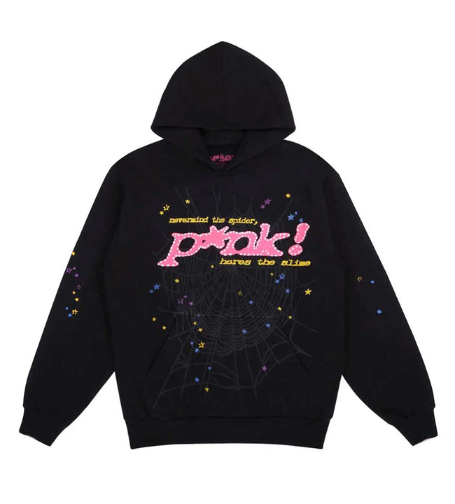 Sp5der P*nk Hoodie Black Hover Image