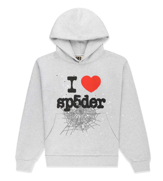 Sp5der Souvenir Hoodie Heather Grey Hover Image