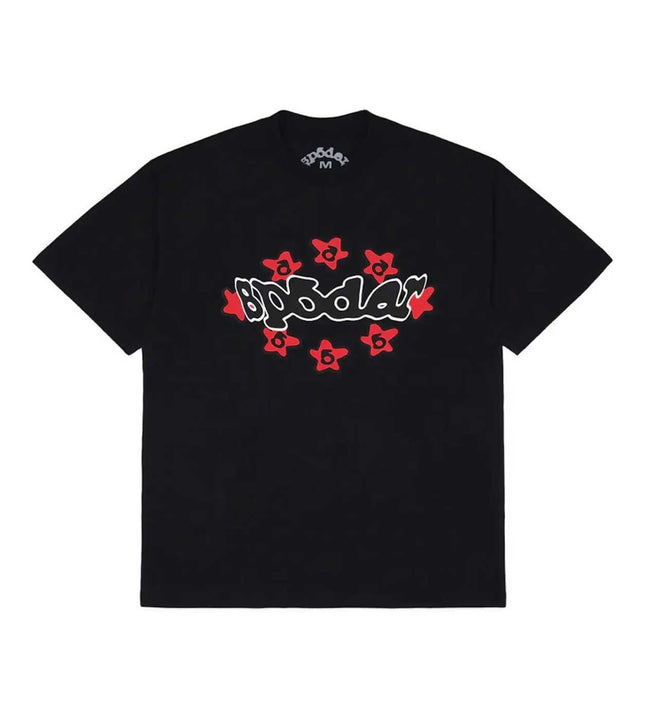 Sp5der WorldWide Star Tee Black Red Hover Image