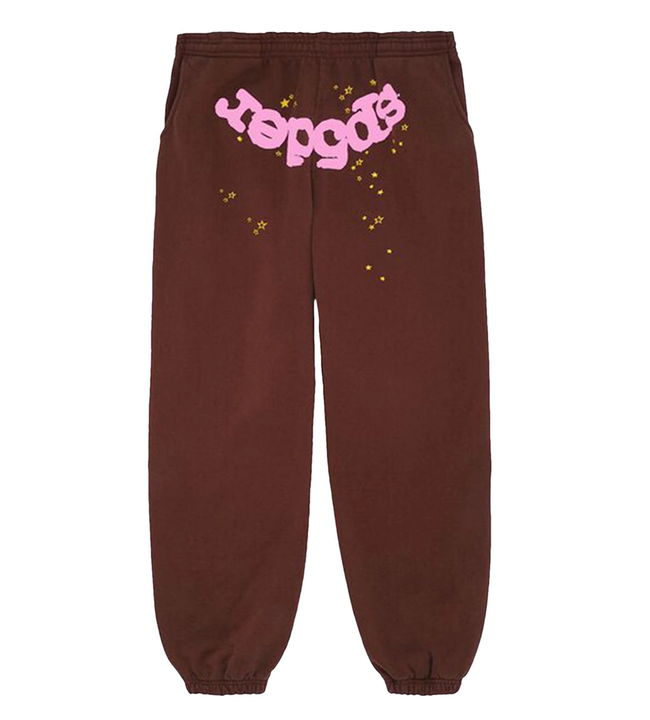 Sp5der Web Logo Sweatpants Brown Hover Image