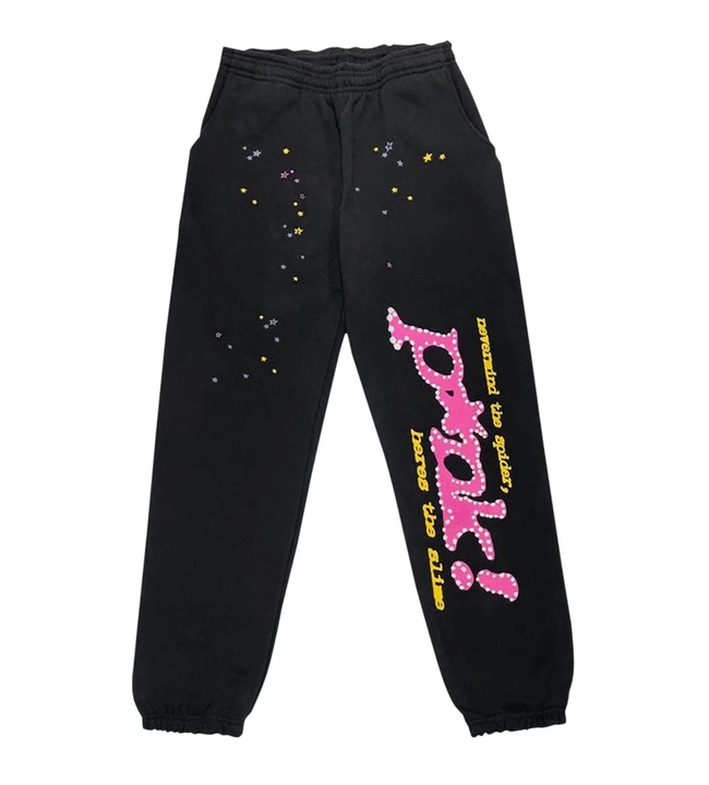 Sp5der P*nk Sweatpants Black Hover Image