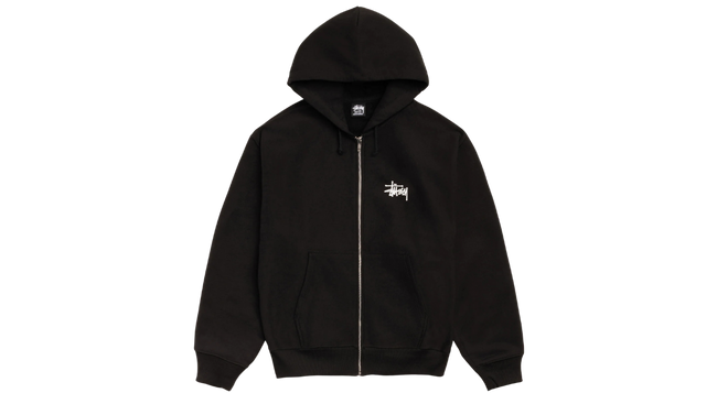 Stussy Basic Zip Hoodie Black Hover Image
