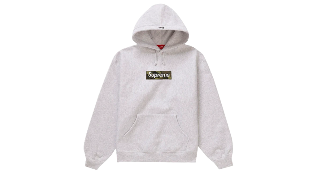 Supreme Box Logo Hoodie Ash Grey (FW23) (P)
