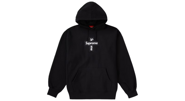 Supreme Cross Box Logo Hoodie Black (FW20) Hover Image
