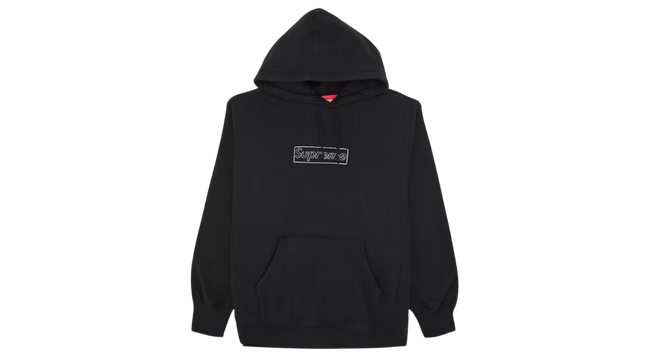 Supreme KAWS Chalk Logo Hoodie Black (P) Hover Image