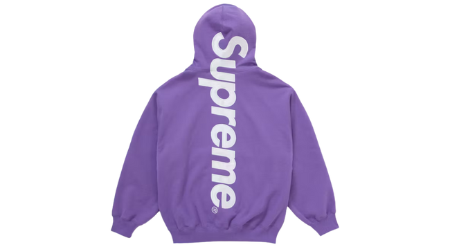 Supreme Satin Applique Hoodie Violet (FW25) Hover Image