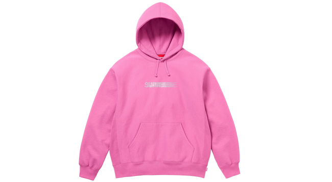 Supreme Swarovski Motion Logo Hoodie Pink Hover Image