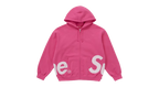 Supreme Big Logo Zip Up Hooded Sweatshirt Magenta (P)