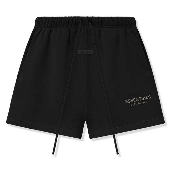 Fear Of God Essentials Classic Fleece Black Shorts (FW25) Hover Image
