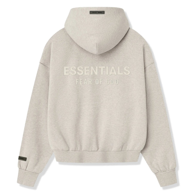 Fear Of God Essentials Classic Heather Stone Zip-Up Hoodie (SS25) Main Image